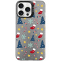 Защитен капак с коледен мотив за iPhone 16 Pro Max - сив