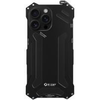 R-JUST супер издръжлив метален "Armor" капак за iPhone 16 Pro - черен
