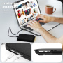Кожен калъф със стойка за MacBook Pro 13" (A2251 / A2289 / A2338) - черен