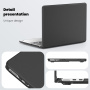 Кожен калъф със стойка за MacBook Air 13" (A2681 / A3113 / A3240 / A3449) - черен