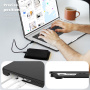Кожен калъф със стойка за MacBook Air 15" (A2941 / A3114 / A3241) - черен