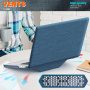 Кейс с текстилна повърхност и стойка за MacBook Pro 16" (A2485 / A2780 / A2991 / A3186 / A3403 / A3428 / A3429) - тъмносин