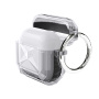 Устойчив прозрачен калъф с цветна рамка за AirPods 4 / 5 - лилав