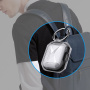 Устойчив прозрачен калъф с цветна рамка за AirPods 4 / 5 - лилав