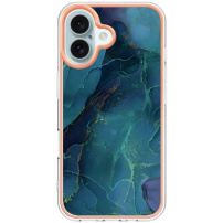 Мраморен предпазен капак за iPhone 16 - керосин