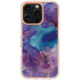 Мраморен защитен капак за iPhone 16 Pro Max - лилав