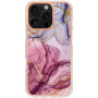 Мраморен защитен капак за iPhone 16 Pro Max - розов