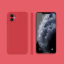 Силиконов защитен кейс с прави ъгли за iPhone 11 - червен