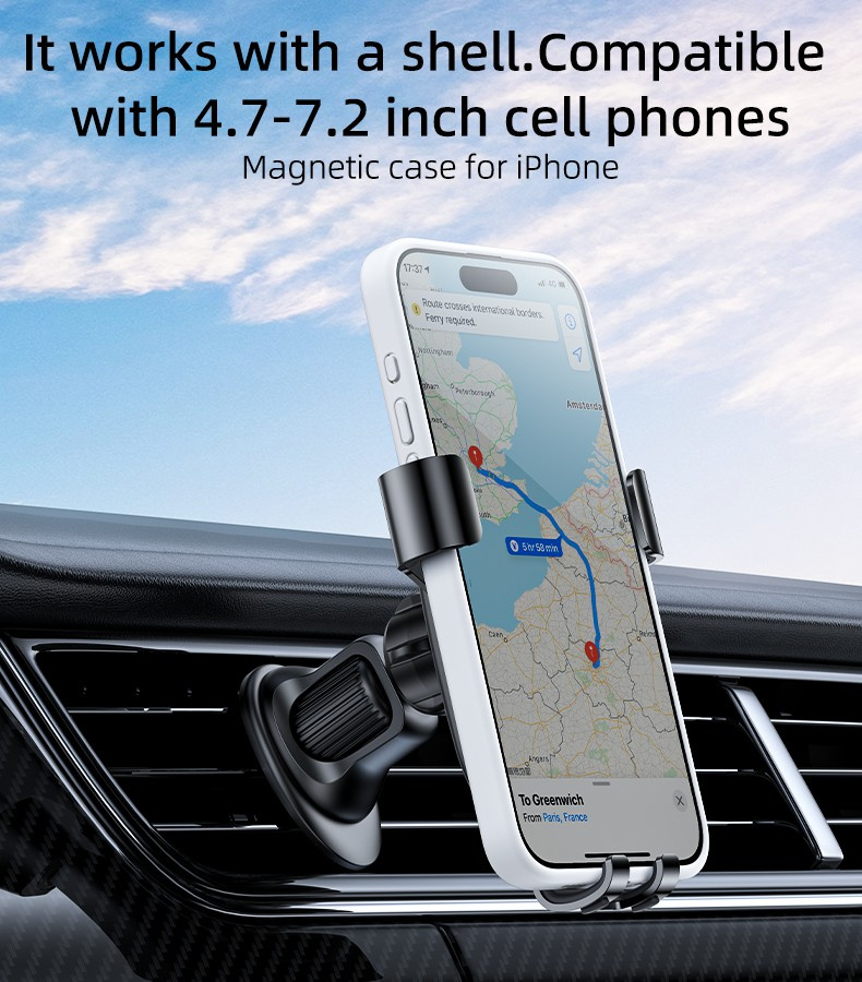 Yesido Стойка за вентилатор за кола C243 за iPhone - черна Yesido Стойка за вентилатор за кола C243 за iPhone - черна