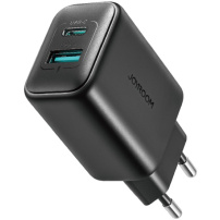 JOYROOM JR-TCF13 бързозареждащ адаптер с портове USB-C / USB-A - 25W - черен