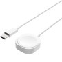 FIXED магнитен кабел за зареждане - USB-C към магнитен диск за Apple Watch - 1 m - бял