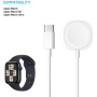 FIXED магнитен кабел за зареждане - USB-C към магнитен диск за Apple Watch - 1 m - бял