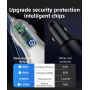 A2 Автомобилно зарядно устройство с Y-образна форма с 2x USB-C / 2x USB-A порта - 78W - сребристо