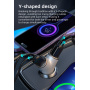 A2 Автомобилно зарядно устройство с Y-образна форма с 2x USB-C / 2x USB-A порта - 78W - сребристо