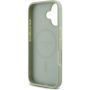 Guess Grained Classic Капак с лого MagSafe за iPhone 16 - зелен
