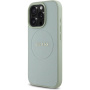Guess Grained Classic Лого капак с MagSafe за iPhone 16 Pro - зелен