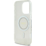 Guess Капак IML Rhinestones Ring с MagSafe за iPhone 16 Pro - прозрачен