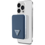 Guess Grained Triangle Logo безжично MagSafe powerbank с USB-C порт - 5 000 mAh - тъмно синьо