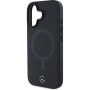 Mercedes Smooth Leather case с MagSafe за iPhone 16 - черен