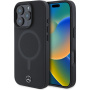 Mercedes Smooth Leather case с MagSafe за iPhone 16 Pro Max - черен