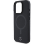 Mercedes Smooth Leather case с MagSafe за iPhone 16 Pro Max - черен