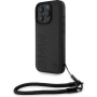 BMW Кожен калъф Signature and Strap за iPhone 16 Pro Max - черен