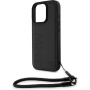 BMW Кожен калъф Signature and Strap за iPhone 16 Pro Max - черен