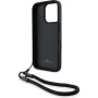 BMW Кожен калъф Signature and Strap за iPhone 16 Pro Max - черен