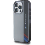 BMW Калъф IML Motorsport Vertical Stripe за iPhone 16 Pro - сив