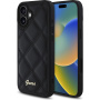 Guess Ватиран калъф за iPhone 16 Plus - черен