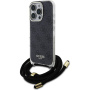 Guess 4G IML Printed Crossbody Case with Lanyard за iPhone 16 Pro - Сив