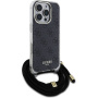 Guess 4G IML Printed Crossbody Case with Lanyard за iPhone 16 Pro - Сив