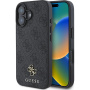 Guess 4G Small Metal Logo Cover с MagSafe за iPhone 16 - Сив