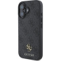 Guess 4G Small Metal Logo Cover с MagSafe за iPhone 16 - Сив