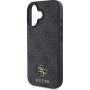 Guess 4G Small Metal Logo Cover с MagSafe за iPhone 16 - Сив