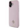 Guess Grained 4G Small Metal Logo Cover с MagSafe за iPhone 16 Plus - Розов