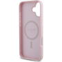Guess Grained 4G Small Metal Logo Cover с MagSafe за iPhone 16 Plus - Розов