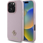 Guess Grained 4G Small Metal Logo Case с MagSafe за iPhone 16 Pro - Розов