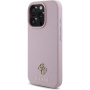 Guess Grained 4G Small Metal Logo Case с MagSafe за iPhone 16 Pro - Розов
