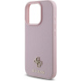 Guess Grained 4G Small Metal Logo Case с MagSafe за iPhone 16 Pro - Розов