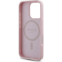 Guess Grained 4G Small Metal Logo Case с MagSafe за iPhone 16 Pro - Розов
