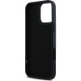 Karl Lagerfeld 3D гумен блясък лого калъф за iPhone 16 Pro Max - черен