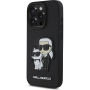 Karl Lagerfeld Кейс Saffiano Karl and Choupette за iPhone 15 Pro - черен