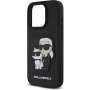 Karl Lagerfeld Кейс Saffiano Karl and Choupette за iPhone 15 Pro - черен