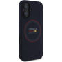 Oracle Red Bull Racing Силиконов кейс Red Ring с MagSafe за iPhone 16 - тъмно син