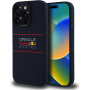 Oracle Red Bull Racing Horizontal Logo cover с MagSafe за iPhone 15 Pro - тъмно син