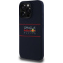 Oracle Red Bull Racing Horizontal Logo cover с MagSafe за iPhone 15 Pro - тъмно син