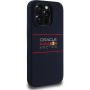 Oracle Red Bull Racing Horizontal Logo cover с MagSafe за iPhone 15 Pro - тъмно син