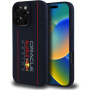 Oracle Red Bull Racing Силиконов кейс Vertical Logo с MagSafe за iPhone 16 Pro - тъмно син