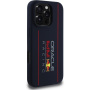 Oracle Red Bull Racing Силиконов кейс Vertical Logo с MagSafe за iPhone 16 Pro - тъмно син